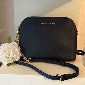 MICHAEL KORS Large Leather Dome Crossbody Bag